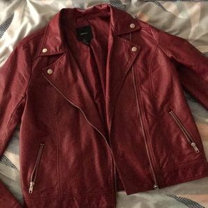 Red Forever 21 Leather Jacket